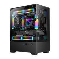 Factory Low Price Wholesale ATX Full Tower Tempered Glass Aluminum Alloy Steel Computer Case RGB Gaming PC Case