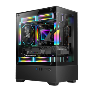 Factory Low Price Wholesale MATX Mid Tower Tempered Glass Computer <strong>case</strong> RGB <strong>Gaming</strong> <strong>PC</strong> <strong>case</strong> Compatible with 240mm Liquid Cooler - Product Image 2