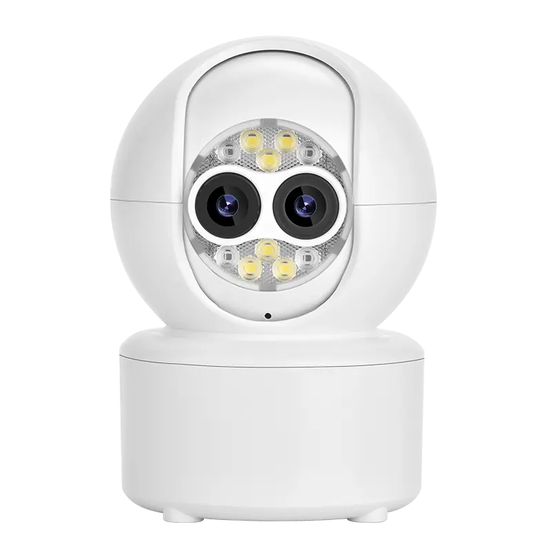 R7-20U High Quality Dual Lens Smart WIFI Baby Monitor Camera Two Way Audio HD WIFI Security Indoor Camera System Home