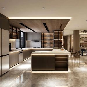 Allure Custom China Design Lacquer Smart Kitchen <b>Cabinets</b> Complete Sets Ready to Assemble Modern Kitchen <b>Cabinets</b> - Product Image 1