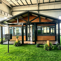 Maison conteneur extensible à double aile 20ft 40ft, maison modulaire préfabriquée pliable pour bureau, hôtel, camping et hébergement de chantier