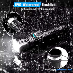 Mạnh mẽ Ultra Long Range tay đèn lồng ánh sáng XHP70 Trắng chiến thuật Led Sạc đèn pin cao lumenuminum ngọn đuốc - Product Image 6