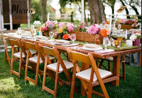 Chaise pliante personnalisée pour événements de mariage, chaises de jardin Wimbledon en bois massif, chaise pliante Wimbledon en résine blanche pour hôtel et extérieur