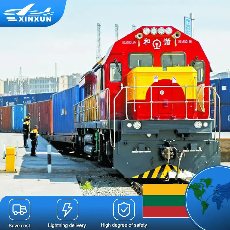 XINXUN화물 철도 열차 국제 물류 심천에서 유럽으로 리투아니아 국제화물 철도 운송 업체 DDP