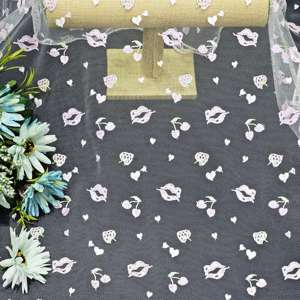 ملابس داخلية مثيرة قماش شبكي دانتيل مطرز على شكل شفة ملونة للنساء ملابس داخلية - Product Image 6