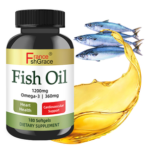 Fabricant OEM de compléments alimentaires à base d'huile de poisson Shecome avec oméga 3 EPA et DHA pour soutenir la santé cardiaque, 180 gélules d'huile de poisson - Product Image 1