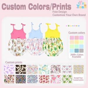 Corpiño con volantes para niñas, mameluco personalizado sin mangas con volantes, ropa <span class=keywords><strong>de</strong></span> verano para niñas <span class=keywords><strong>de</strong></span> 0 a 24 meses - Product Image 3