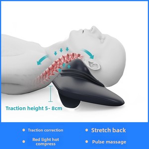 Nouvel appareil de massage cervical multifonctionnel à compresse chaude, vibration et pétrissage, portable avec commande filaire, pour usage domestique et branchement électrique. - Product Image 2