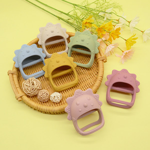 Juguetes de dentición de silicona unisex sin BPA, mordedores para bebés con forma de <span class=keywords><strong>animal</strong></span> suave, diseño anticaída, novedad - Product Image 2