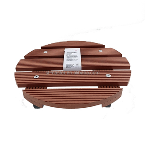 ओम अनुकूलन योग्य हल्के 60 किलोग्राम भार wpc लकड़ी की गुड़िया 4-पहिया ट्रॉली गाड़ी भंडारण और उपकरणों के लिए टिकाऊ मंच के साथ - Product Image 6