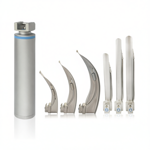 ชุดคอมโบพร้อมหลอด LED สำหรับสัตวแพทย์มืออาชีพเครื่องมือดมยาสลบเครื่องตรวจท่อช่วยหายใจฉุกเฉิน3ใบมีดแมคอินทอช3มิลเลอร์เกรดทางการแพทย์ - Product Image 1