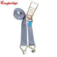Kingbridge 3T Sangle à cliquet haute résistance Polyester Caoutchouc Échafaudage Ceinture d'arrimage Cravate Charge Échelle Pièces d'échafaudage