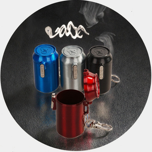 Novedad, Mini Cenicero de botella de Cola de Metal redondo portátil <span class=keywords><strong>Funway</strong></span>, llavero moderno para viajes, uso en coche al aire libre, a prueba de viento, sin humo - Product Image 2