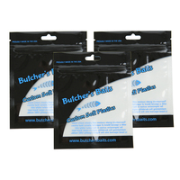 Emballage de leurre refermable oem impression fermeture à glissière fenêtre transparente ver plastique souple laminé poisson appât sacs avec fermeture à glissière
