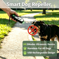 Répulsif Ultrasonique Portable 3 Modes pour Dressage Canin, Inoffensif, Recharge USB avec Sangle, Anti-Aboiement Extérieur, Personnalisable, En Stock