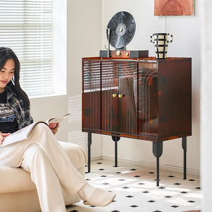 Nordic-Style Acrylic Entryway Cabinet Light Luxury Sideboard & Modern Minimalist Wine Cabinet - Product Image 4