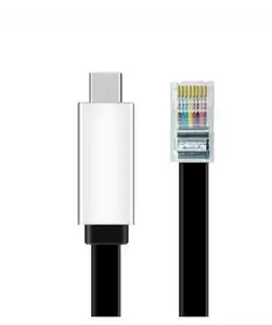 6FT USB קונסולת כבל USB סוג C כדי RJ45 עם FTDI שבב (RS232 שבב) עבור מחשבים ניידים MacBook