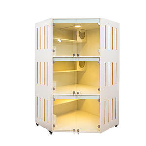 Maison d'élevage de meubles de chat d'affichage en bois de luxe intérieur personnalisé privé avec plate-forme jouant et dormant maison de Villa pour animaux de compagnie - Product Image 4