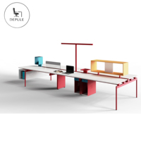 Bureau de direction aux couleurs vibrantes, design moderne, table de patron, configuration de couleurs personnalisable, OEM ODM, directement de l'usine