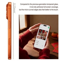 Protection d'écran en verre trempé 3D AR 9H HD résistant à l'usure, toucher lisse, anti-graisse pour iPhone 15 16 17 18 Pro Max avec kit d'installation