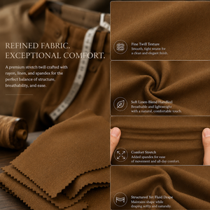 Tissu en rayonne et lin importé pour vêtements masculins, tissu en rayonne/lin, tissu mélangé élasthanne, échantillon gratuit, livraison incluse - Product Image 3
