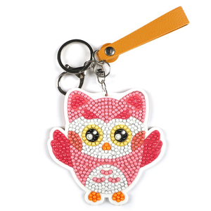 Tout nouveau enfants main exercice bricolage jouets usine en gros sac ornement cadeau passe-temps kit diamant peinture hibou porte-clés - Product Image 3