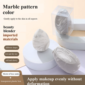 Ensemble d'éponges de maquillage lavables sans latex, violet, rose, rouge, réutilisables, pour le mélange de maquillage, logo personnalisé, vente en gros - Product Image 6