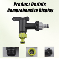 Robinet de distribution d'eau d'irrigation PERA 3/4" en PP pour usage domestique moderne avec filtre, certifié CE/EU