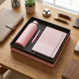 Ensemble cadeau d'entreprise personnalisé avec logo en relief, agenda en cuir PU, stylo, bouteille, promotion d'entreprise, Thanksgiving, Nouvel An - Product Image 1