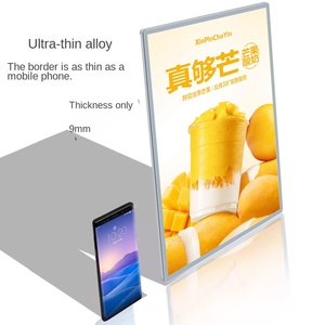 Letrero LED Ultrafino para Tienda de Té con Leche, Rectangular, Impermeable, con Marco Metálico, <span class=keywords><strong>Luminoso</strong></span>, para Montar en la Pared, Tamaño A4, para Interiores - Product Image 3