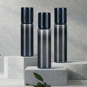 Chai nhựa PET trong suốt đen rỗng 30ml 60ml 100ml, có ống nhỏ giọt, dùng đựng tinh dầu - Product Image 1