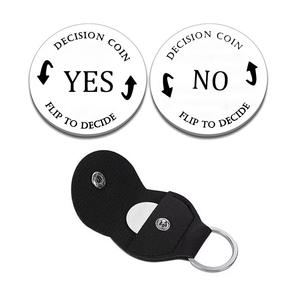 Pendentif « Câlin de Poche » pour relations à <span class=keywords><strong>distance</strong></span>, souvenir en acier inoxydable double face, <span class=keywords><strong>cadeau</strong></span> inspirant avec porte-clés en cuir PU - Product Image 1