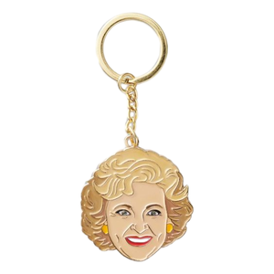 Llavero promocional de señora de pelo rubio vintage con personalidad estilo americano elegante y Hermoso llavero de esmalte suave - Product Image 5