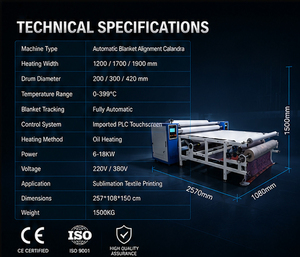 Manufacturer Automatic <b>Roller</b> Heat Press Machine for <b>Large</b> Sublimation on Garments - Product Image 3