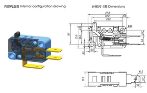 Dongnan MS1 Micro thiết bị chuyển mạch 2 thiết bị đầu cuối thay thế Micro chuyển đổi cho <span class=keywords><strong>Arcade</strong></span> push button Joystick MS1 nhanh chóng kết nối - Product Image 4