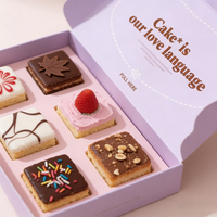 Nouveauté Boîtes à Desserts en Carton Ondulé Recyclables Personnalisées Emballage de Boulangerie de Qualité Alimentaire pour Biscuits Donuts & Pâtisseries
