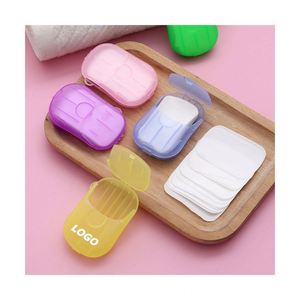 Custom Logo <b>Silk</b> Screen Printed Travel Size Soap <b>Sheets</b> Portable Hand Soap Paper for On-the-Go Promotional Business Gifts - Product Image 1