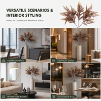Fougère Artificielle Rustique à 27 Franges, Faux Fucus Nordique pour Décoration d'Automne, Idéale pour Comptoirs de Café et Bars, Plantes Artificielles