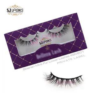 Siberian Handmade Siberian Mink Fur Lower Eye Lashes False Lashes For Enhanced Eye Look Wholesale