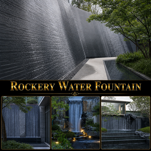Fontana d'Acqua Personalizzata a Forma di Roccia, Dimensioni e Forme Personalizzabili, Elemento Paesaggistico con Rendering e <span class=keywords><strong>Disegni</strong></span> Tecnici - Product Image 2