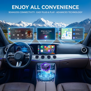 อะแดปเตอร์คาร์เพลย์ไร้สายแบบพกพา รองรับระบบแอนดรอยด์ออโต้ และสำหรับกล่องสมาร์ทดองเกิลแอปเปิ้ลคาร์เพลย์ - Product Image 5