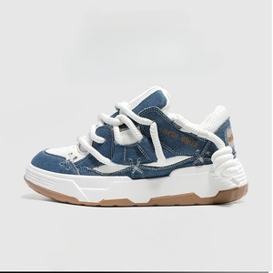 Chaussures de skate décontractées pour hommes et femmes, en cuir véritable, respirantes, à lacets, semelle épaisse, anti-odeur, pour la marche et le sport - Product Image 6