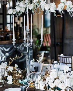 Bomboniere Votive all'ingrosso in <span class=keywords><strong>vetro</strong></span> a 5 candelabri in cristallo chiaro - Product Image 1