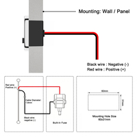 Módulo USB de Fábrica 12V 24V con Carga Rápida, 4 Puertos QC 3.0, Doble USB-A y Doble Tipo C PD3.0, Enchufe de Carga con Interruptor Táctil