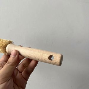 Custom LOGO Short Wooden Handle Coconut Fiber <b>Bottle</b> <b>Brush</b> Kitchen Cleaning Cup <b>Brush</b> - Product Image 2