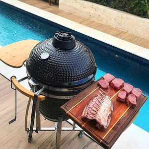 Auplex 21-Inch Cerámica Kamado Outdoor Green Grill BBQ Fabricante's Charcoal <span class=keywords><strong>Asador</strong></span> De Carbon Encendido Automático Clay - Product Image 4