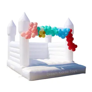 Castillo de salto inflable blanco Casa de salto hinchable Casa de rebote de boda gorila inflable para la venta