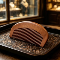 Peigne à cheveux en bois pour hôtel, peigne de poche jetable pour hôtel, peigne de toilette pour spa et resort, peigne de voyage en bois demi-lune