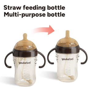 <span class=keywords><strong>Biberon</strong></span> d'apprentissage anti-chute en silicone PP à large ouverture sans BPA pour bébés, avec logo personnalisé - Product Image 1