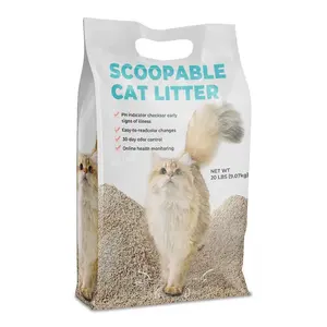 रंगीन पैकेजिंग 1kg 2kg 4kg 20kg बिल्ली कूड़े बिल्ली खाद्य कागज पालतू भोजन बैग, कुत्ते खाद्य इलाज पैकेजिंग पेपर बैग जिपर ताला बैग